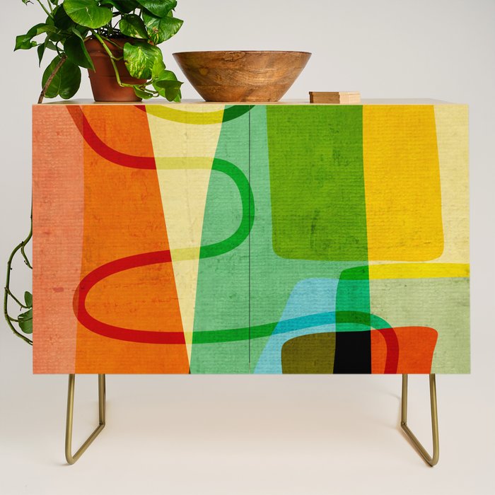 Abstract Mid-Century Modern Art Credenza Gallery Image 1