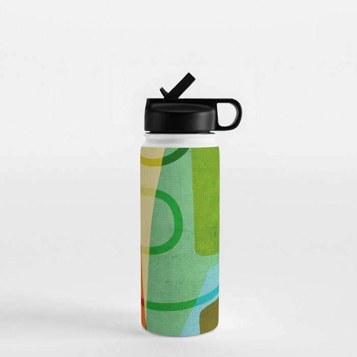 Abstract Mid-Century Modern Art Water Bottle Gallery Image 1
