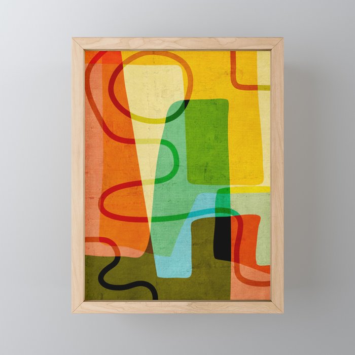 Abstract Mid-Century Modern Art Mini Art Print Gallery Image 1