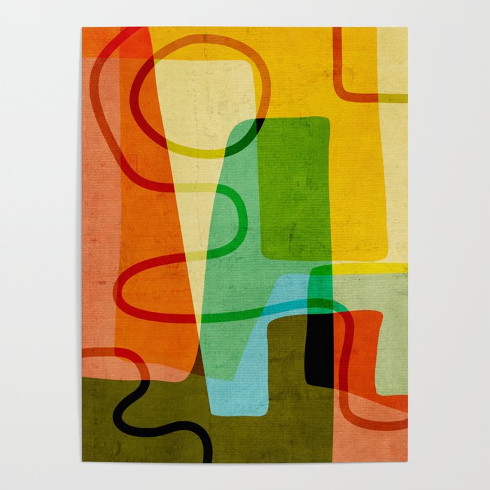 Abstract Mid-Century Modern Art Poster Gallery Image 1