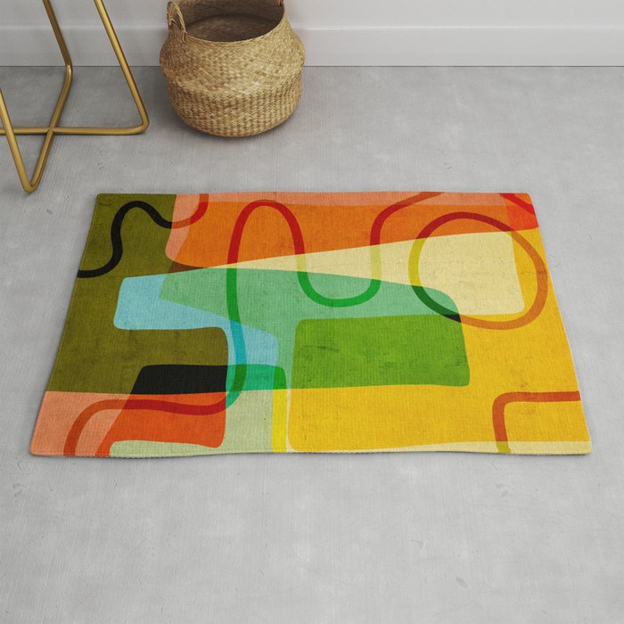 Abstract Mid-Century Modern Art Rug Gallery Image 1