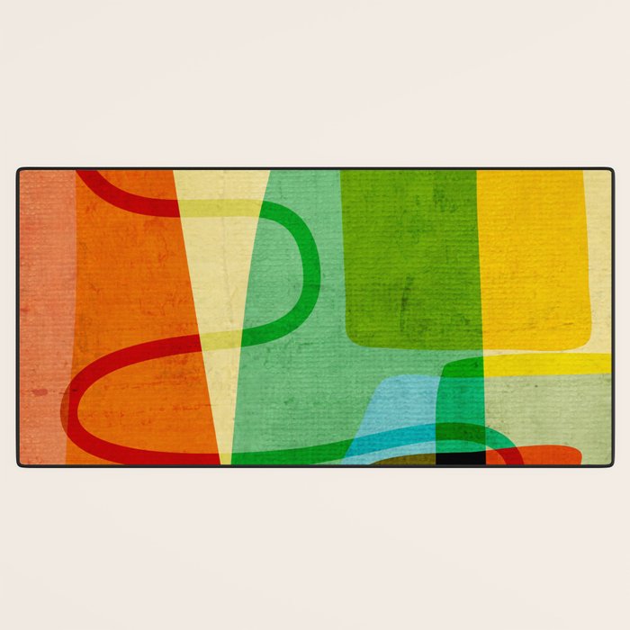 Abstract Mid-Century Modern Art Desk Mat Gallery Image 3