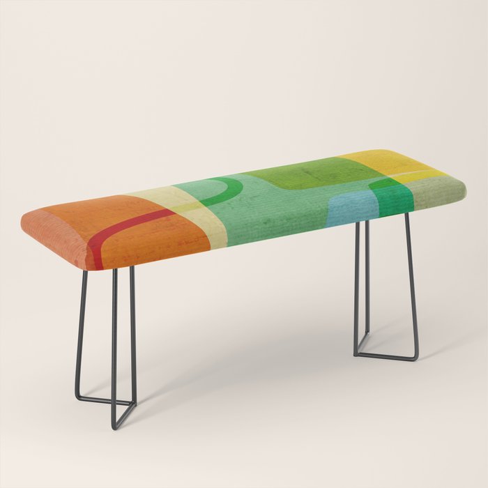 Abstract Mid-Century Modern Art Bench Gallery Image 1