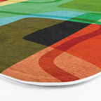 Abstract Mid-Century Modern Art Bath Mat Gallery Image 3