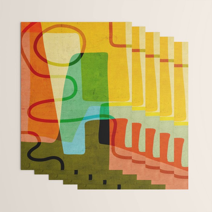 Abstract Mid-Century Modern Art Wrapping Paper Gallery Image 3