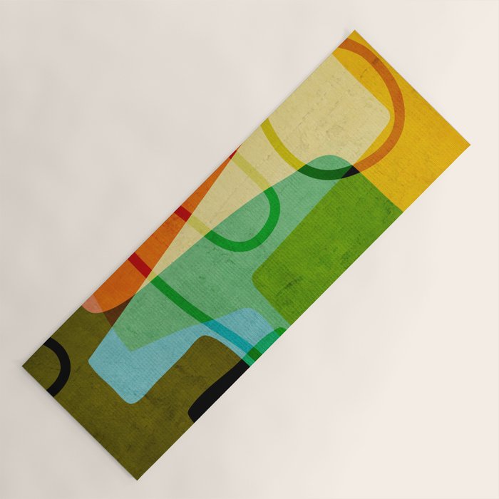 Abstract Mid-Century Modern Art Yoga Mat Gallery Image 1