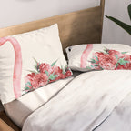 Flamingo Floral Pillow Sham Gallery Image 2
