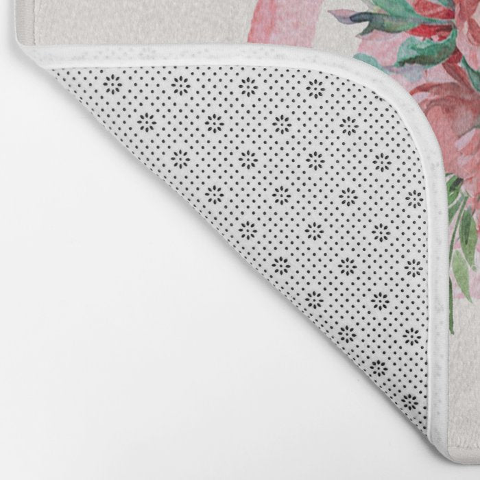 Flamingo Floral Bath Mat Gallery Image 2
