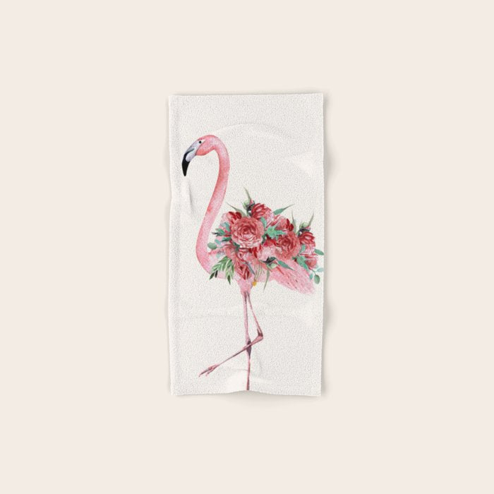 Flamingo Floral Bath Towel Gallery Image 1