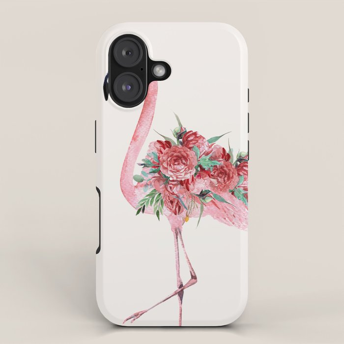 Flamingo Floral iPhone Case Gallery Image 1