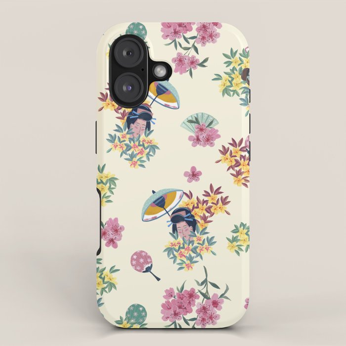Pastel pink oriental pattern iPhone Case Gallery Image 1