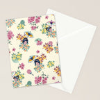 Pastel pink oriental pattern Stationery Card Gallery Image 2