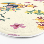 Pastel pink oriental pattern Bath Mat Gallery Image 3