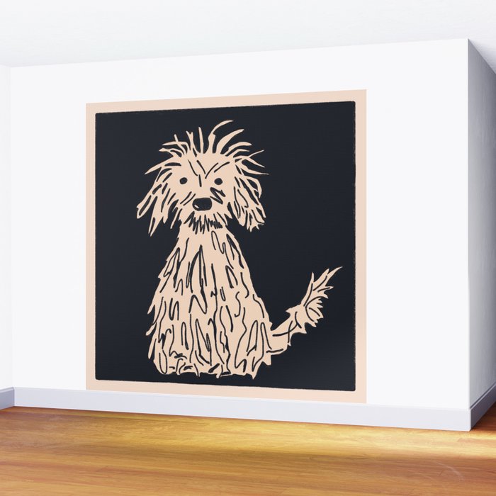 Doggy day on black Wall Mural Gallery Image 2