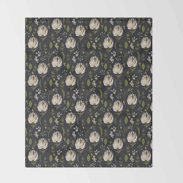 PROTEA NEUTRAL Throw Blanket Gallery Image 2