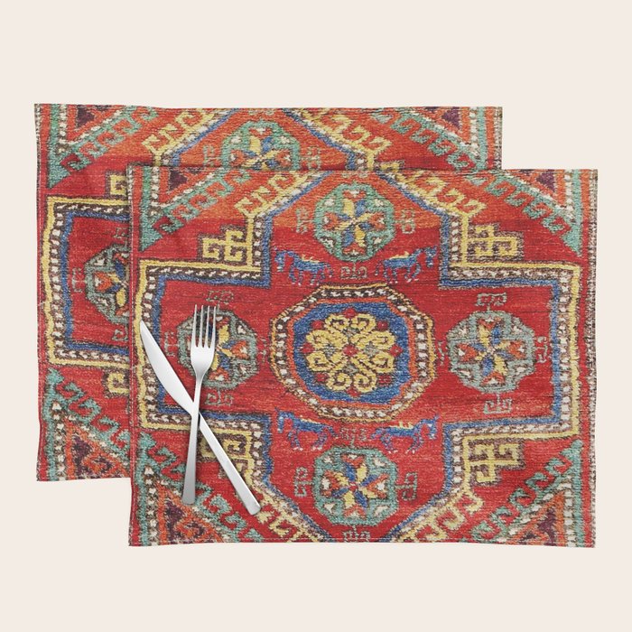 Incesu Turkish Village Antique Long Rug Print Placemat Gallery Image 1