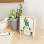 Green T-Rex Cabazon Dinosaur with Peace Sign - Palm Springs Mini Art Print Gallery Image 2