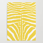 Zebra Wild Animal Print 240 Yellow Poster Gallery Image 4