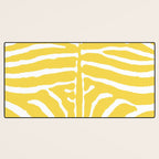 Zebra Wild Animal Print 240 Yellow Desk Mat Gallery Image 3