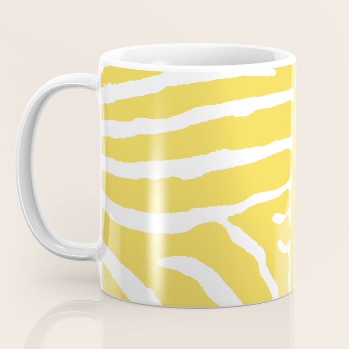 Zebra Wild Animal Print 240 Yellow Coffee Mug Gallery Image 3