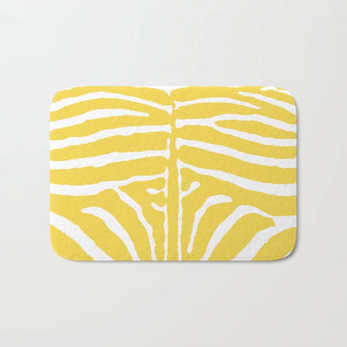 Zebra Wild Animal Print 240 Yellow Bath Mat Gallery Image 1