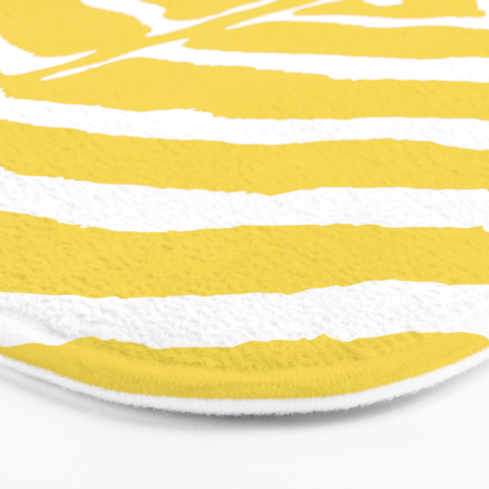 Zebra Wild Animal Print 240 Yellow Bath Mat Gallery Image 3