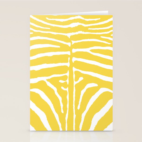 Zebra Wild Animal Print 240 Yellow Stationery Card Gallery Image 2