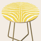 Zebra Wild Animal Print 240 Yellow Side Table Gallery Image 2
