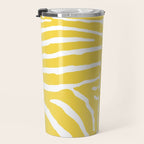 Zebra Wild Animal Print 240 Yellow Travel Mug Gallery Image 3