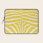Zebra Wild Animal Print 240 Yellow Laptop Sleeve Gallery Image 1