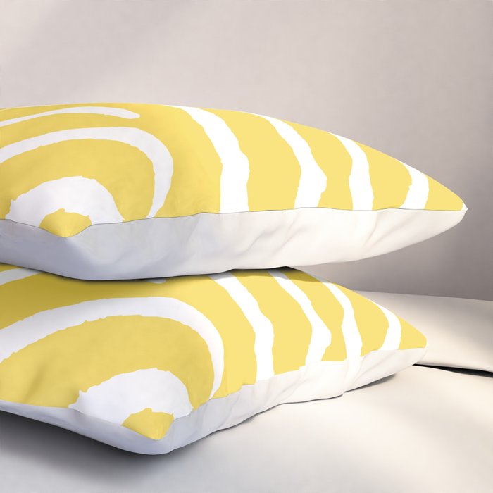 Zebra Wild Animal Print 240 Yellow Pillow Sham Gallery Image 3
