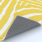 Zebra Wild Animal Print 240 Yellow Rug Gallery Image 4