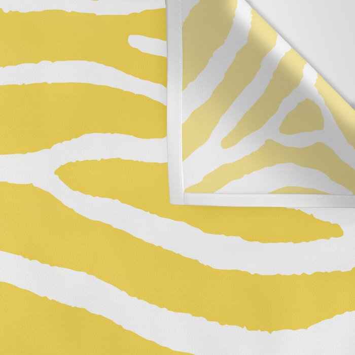 Zebra Wild Animal Print 240 Yellow Wall Tapestry Gallery Image 3