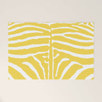 Zebra Wild Animal Print 240 Yellow Welcome Mat Gallery Image 1