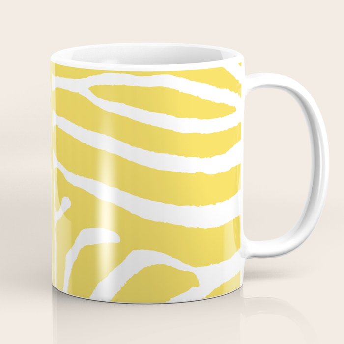 Zebra Wild Animal Print 240 Yellow Coffee Mug Gallery Image 1