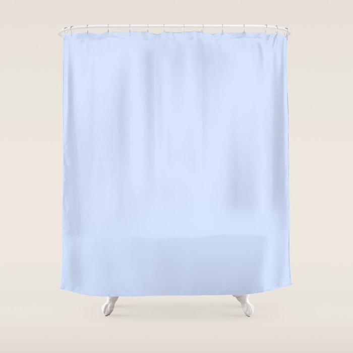 NOW BABY BLUE Pastel Solid Color Shabby Chic Abstract  Shower Curtain Gallery Image 1