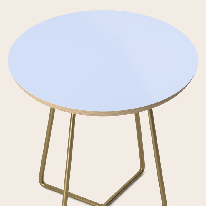 NOW BABY BLUE Pastel Solid Color Shabby Chic Abstract  Side Table Gallery Image 2