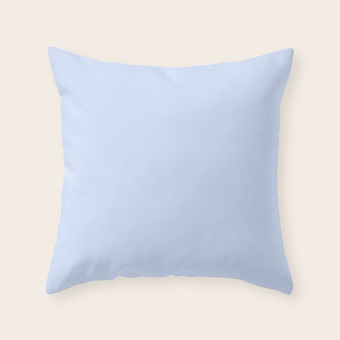 NOW BABY BLUE Pastel Solid Color Shabby Chic Abstract  Throw Pillow Gallery Image 6