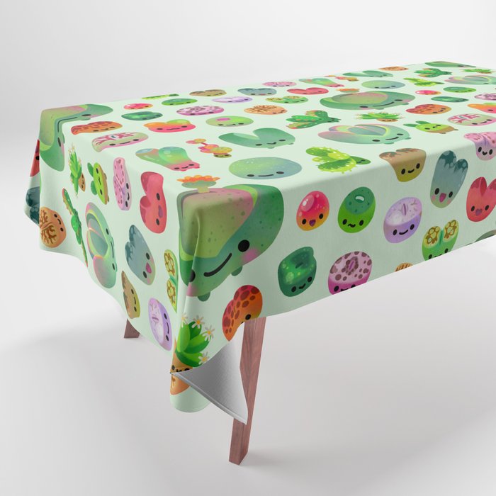 Baby succulent 3 - Mesembs(green) Tablecloth Gallery Image 1