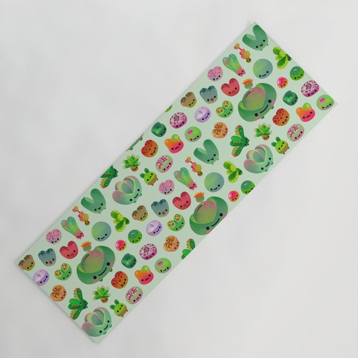 Baby succulent 3 - Mesembs(green) Yoga Mat Gallery Image 1