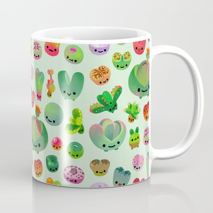 Baby succulent 3 - Mesembs(green) Coffee Mug Gallery Image 1