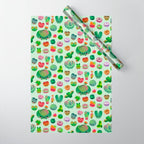 Baby succulent 3 - Mesembs(green) Wrapping Paper Gallery Image 1
