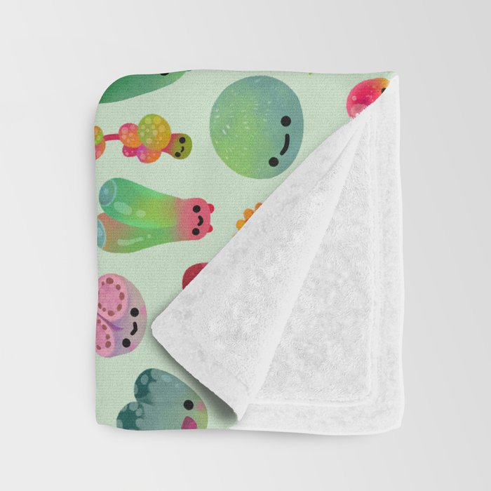 Baby succulent 3 - Mesembs(green) Throw Blanket Gallery Image 3