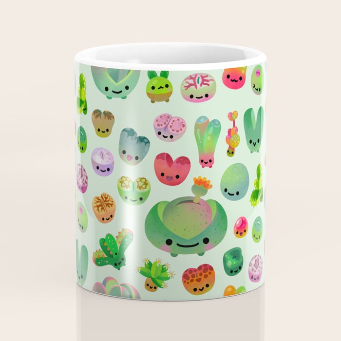 Baby succulent 3 - Mesembs(green) Coffee Mug Gallery Image 4