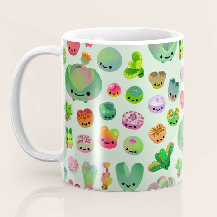 Baby succulent 3 - Mesembs(green) Coffee Mug Gallery Image 3