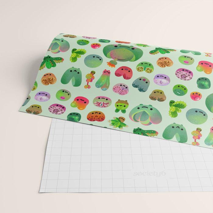 Baby succulent 3 - Mesembs(green) Wrapping Paper Gallery Image 2