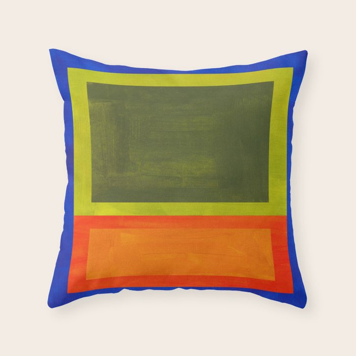 Ultramarine Blue Bloom Throw Pillow Gallery Image 1