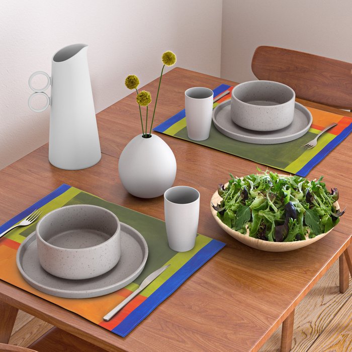 Ultramarine Blue Bloom Placemat Gallery Image 2