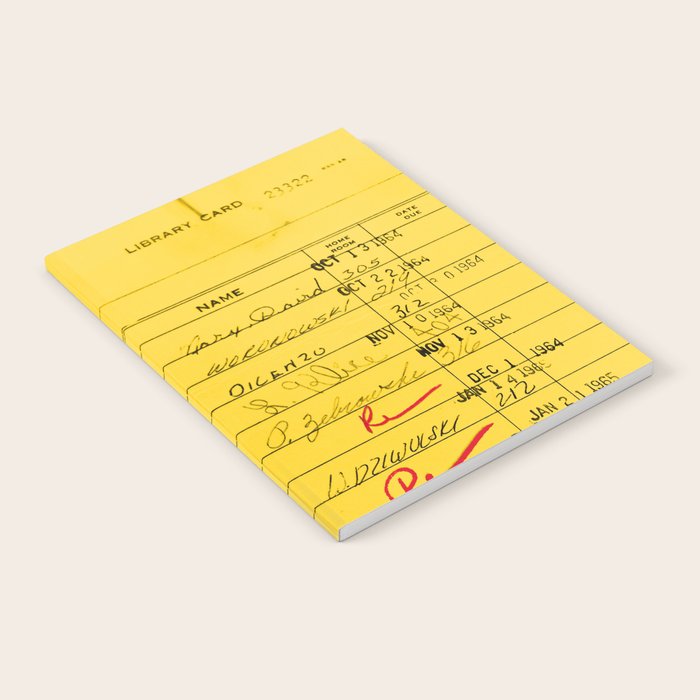 Library Card 23322 Yellow Notebook Gallery Image 1
