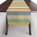 Mixed Stripes Pattern XV Vintage Summer Table Runner Gallery Image 1
